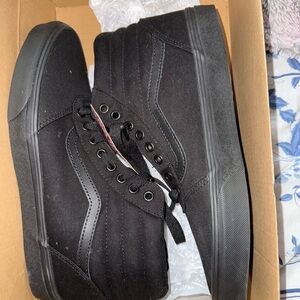 Vans Black Canvas High-Top Sneakers